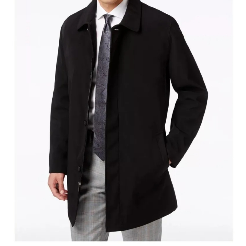 Kenneth Cole Trench\Raincoat Black SZ.40R NWT